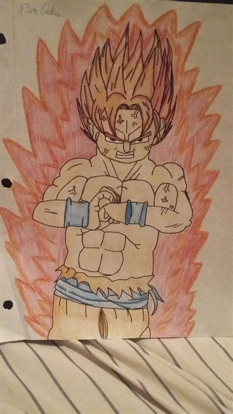 Fire Goku By Dbafkid On Deviantart