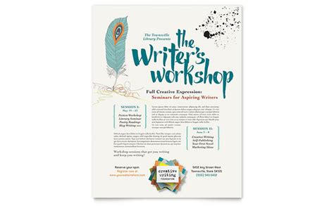 Writers Workshop Flyer Template Design