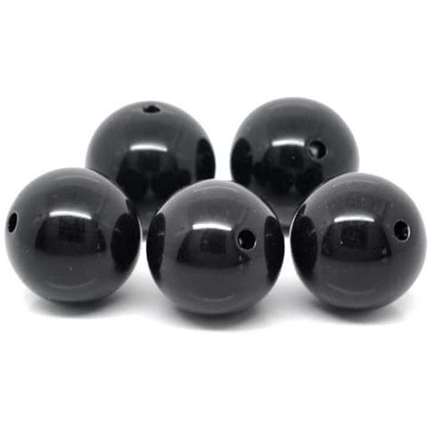 60 Round Black Acrylic Beads 20mm Diameter With 26mm Hole Walmart