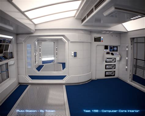 Sci Fi Clean Room Spaceship Interior Futuristic Interior Design