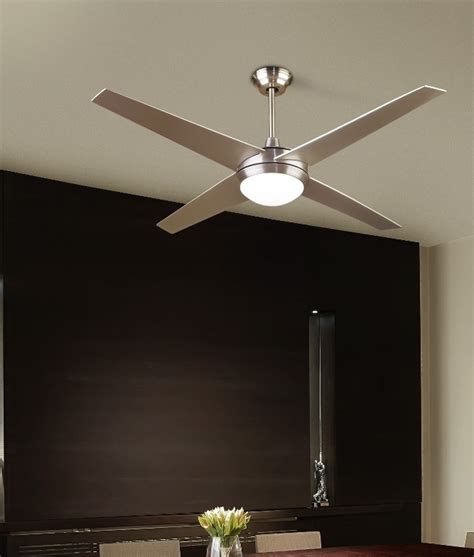 This minimal ceiling fan looks great in traditional or contemporary homes. Modern and Trendy Ceiling Fan with reversible blades and Light