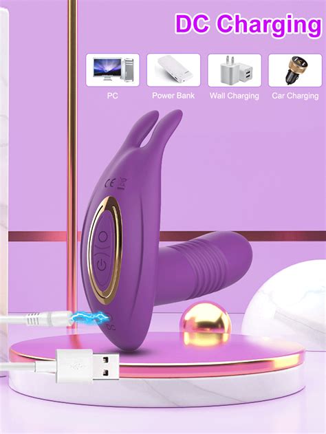 Wearable Vibrator With Remote Control Rabbit Vibrators Telescopic Rotating Vibrating Sex Toys