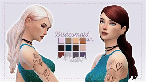 Sims 4 Hairs Whoohoosimblr Bridesmaid Hair Recolored