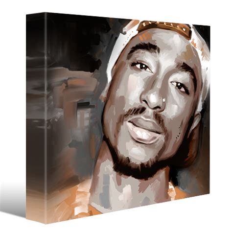 Tupac Shakur 2pac Cd Poster Portrait Painting Canvas Art Giclee Print