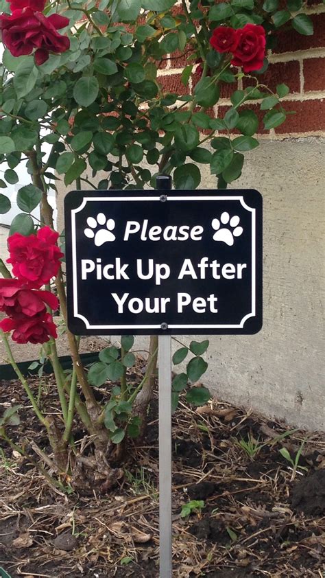 Please Pick Up After Your Pet Yard Sign With Attached Stake Etsy