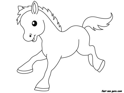 Print Out Farm Pony Baby Animals Coloring Pages Printable Coloring Pages For Kids