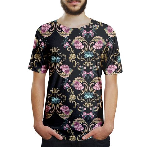 Camiseta Masculina Floral Barroco Estampa Digital No Elo7 Over Fame