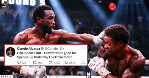 Canelo Alvarez Reacts To Terence Crawford S Win Against Errol Spence Watch Highlights