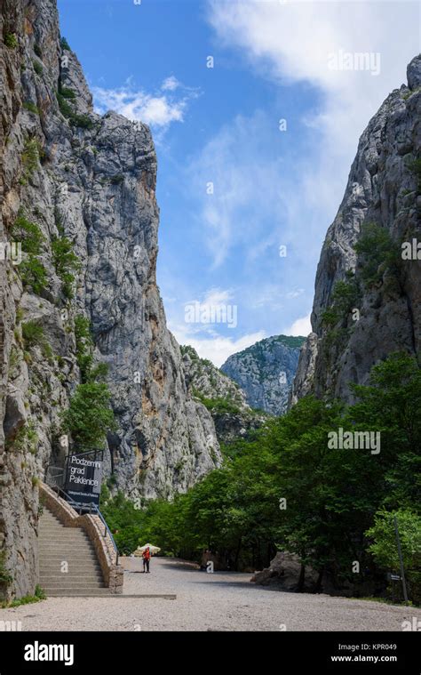 Limestone Gorge Paklenica National Park Croatia Stock Photo