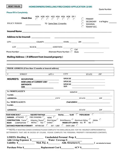 Home Insurance Application Form Fill Out And Sign Online Dochub
