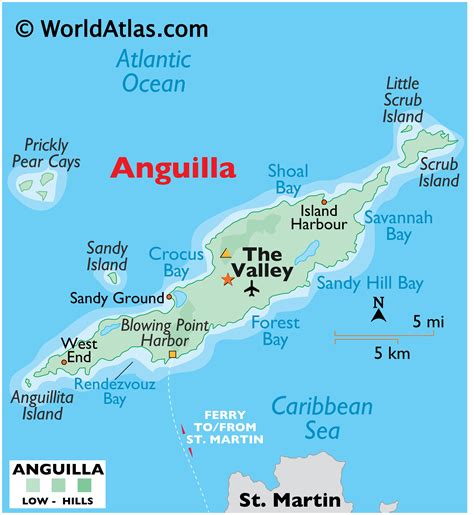 Anguilla Map Geography Of Anguilla Map Of Anguilla