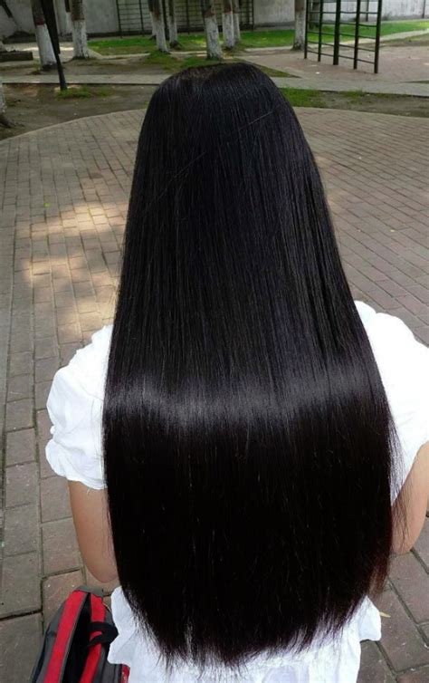 Straight Long Black Hair Girl Straight Hairstyles Hair Styles Long