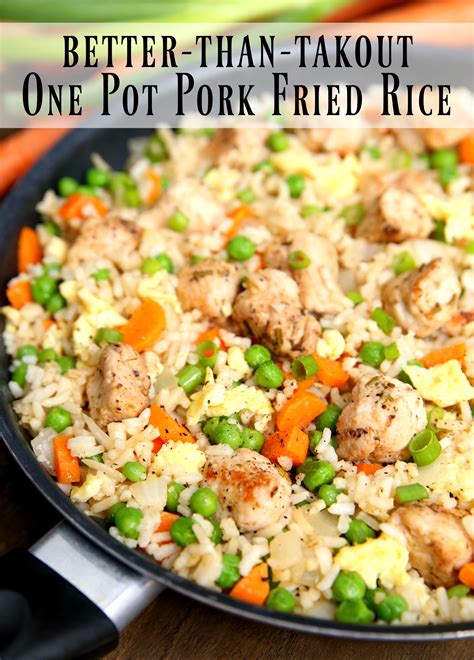 After the pork chops have sat in their refrigerated salty bath, they need about 30 minutes to come to room temperature. Better-Than-Takeout One Pot Pork Fried Rice | Recipe | Leftover pork loin recipes, Fried rice ...