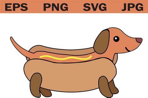 Weiner Dog Clipart Weiner Dog Hot Dog Hot Dog Clipart Cute Etsy Uk