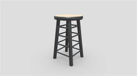 Wooden Bar Stool Buy Royalty Free 3d Model By Pickle55100 Bed391e Sketchfab Store