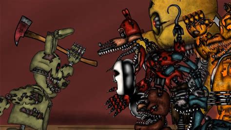 Dc2fnaf Springtrap Vs Nightmare Animatronics Five Nights At Freddy