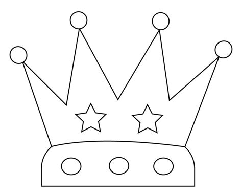 Crown Coloring Page To Print Simple And Easy Pictures Free Coloring