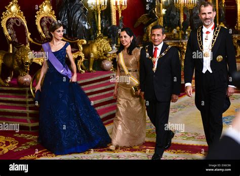 Spains King Felipe And Queen Letizia Attend A Gala Dinner With