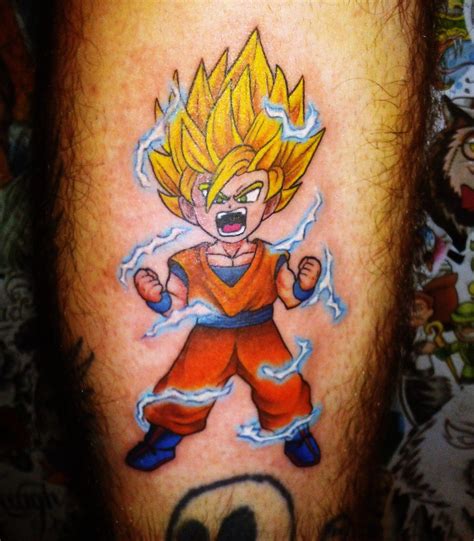 Dragon ball tattoo designs are great fun to sport on your forearms, legs, thighs and shoulders. Goku Chibi Tattoo by Hamdoggz on DeviantArt