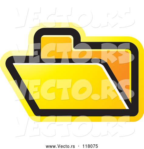 Vector Of A Yellow File Folder Icon By Lal Perera 118075