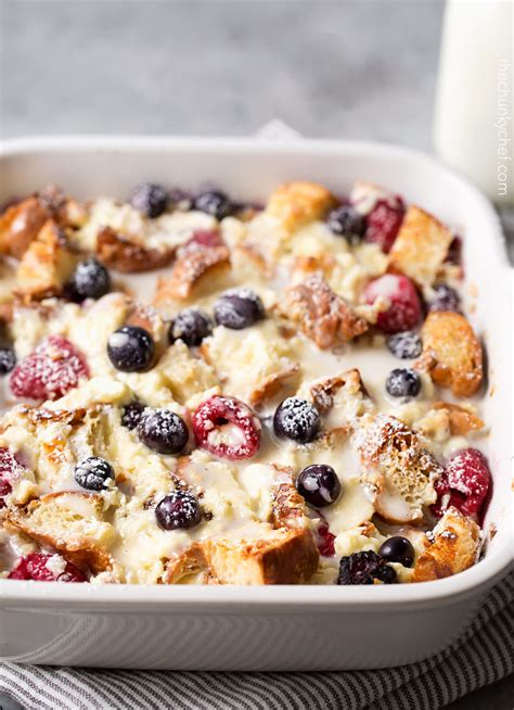 Mixed Berry Overnight Croissant Breakfast Bake 4 The Chunky Chef