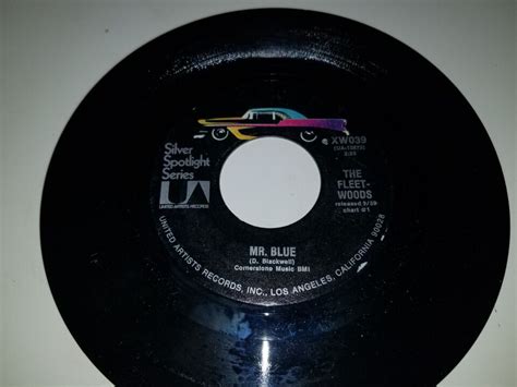 the fleetwoods tragedy mr blue silver spotlight ua 039 45 vinyl 7 record ebay