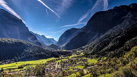 Mountain Village Summer Forest Tyrol Grass Nature Landscape Green