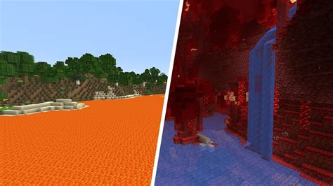Minecraft But Water And Lava Are Swapped Water In The Nether Youtube