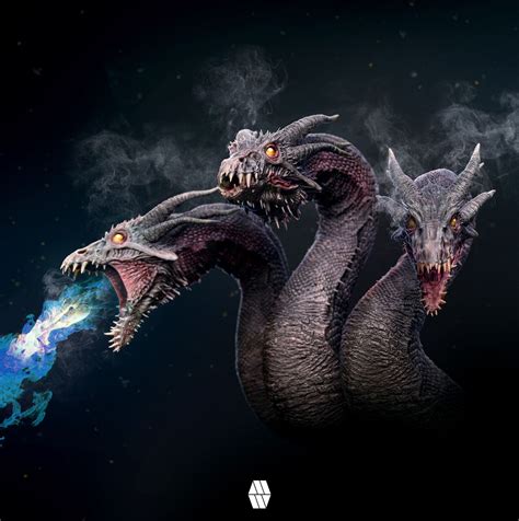 Hydra Dragon Concept Bust By Marcus Whinneythe Hydra Dragon Bust
