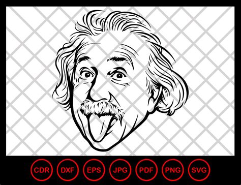 Albert Einstein Svg Albert Einstein Cut File Albert Einstein Etsy