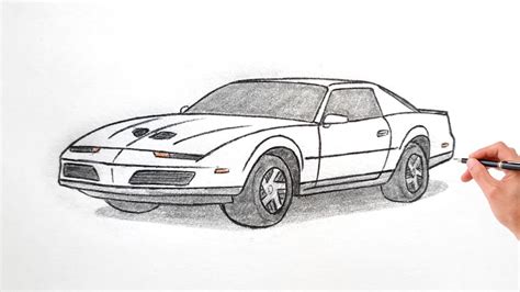 How To Draw A Pontiac Firebird Drawing A D Car Coloring