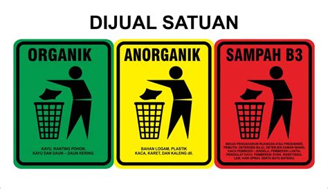 Stiker Vinyl Sampah Organik Anorganik B Lazada Indonesia