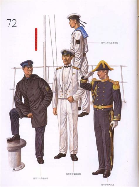 Three Men In Uniforms Standing Next To Each Other On The Deck Of A Large Ship