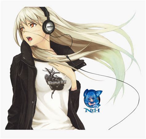 Anime Kawaii Girl With Headphones Anime Wallpaper Hd