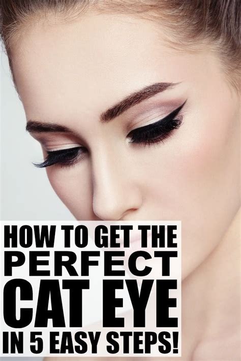 How To Get The Perfect Cat Eye In 5 Easy Steps Perfect Cat Eye Cat Eye Makeup Makeup