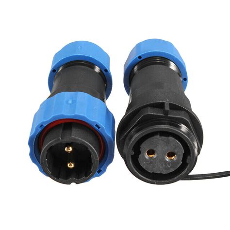 2 Pin Waterproof Connector Ip68 Cable Plug Socket In Line Type