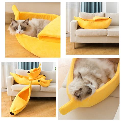 Cat beds └ cat supplies └ pet supplies all categories food & drinks antiques art baby books, magazines business cameras cars, bikes, boats clothing, shoes & accessories coins collectables computers/tablets & networking crafts dolls, bears electronics gift cards & vouchers health. Kawaii Banana Soft Cushion Cat Bed - Limited Edition ...