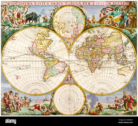 18th Century World Map Middle East Map