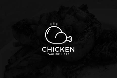 Roasted Chicken Food Logo Template Pixfinitigr