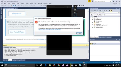 Xamarin Visual Studio Emulator For Android Not Working Stack Overflow