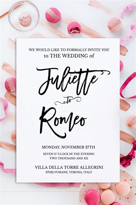 Romeo and juliet by davis saldana. You Had No Idea Free Wedding Printables Could Be This Cute | Free printable wedding invitations ...