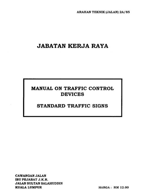 Guidelines for the installation of kilometre post. JKR ARAHAN TEKNIK JALAN PDF