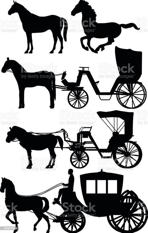 Horses And Carts Stock Illustration Download Image Now Carriage