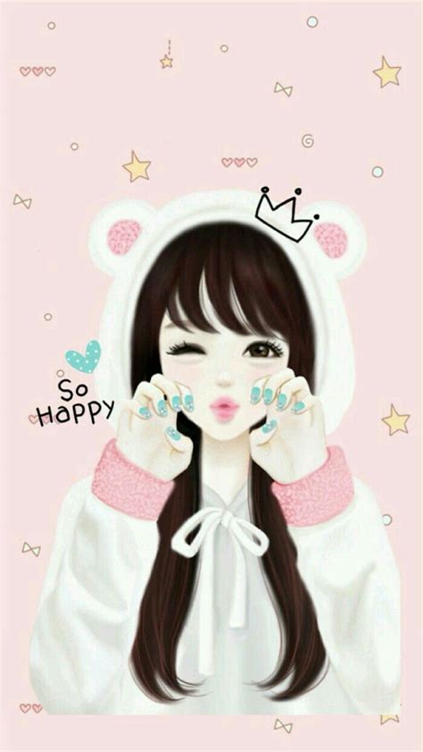 Cute Korean Cartoon Girl 700x1242 Download Hd Wallpaper Wallpapertip