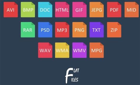 Free Flat File Type Icons Pack Ico Titanui
