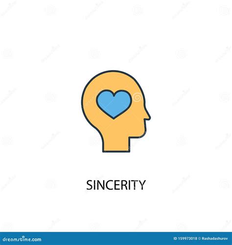 Sincerity Concept 2 Colored Line Icon Stock Vector Illustration Of