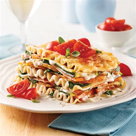 Lasagne aux légumes sauce légère au chou-fleur Recette