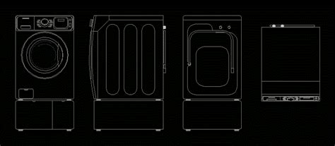 Samsung Washing Machine In AutoCAD CAD Library