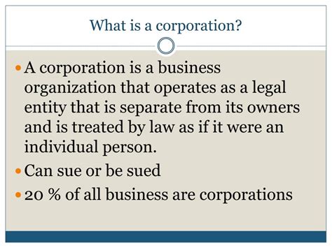 Ppt The Corporation Powerpoint Presentation Free Download Id1649165