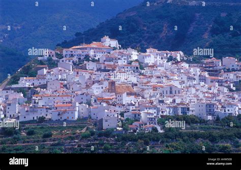 The White Village Pueblo Blanco Of Sedella In Spain Stock Photo Alamy